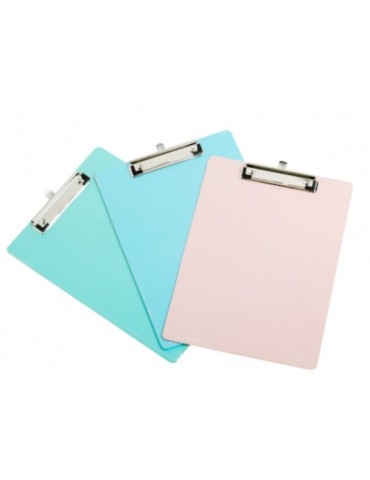 TABLA C/APRIETA PAPEL A4 PVC PASTEL